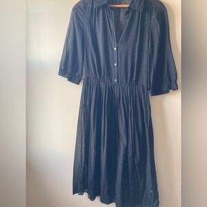 Banana Republic Elegant Black Midi Dress